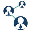 ícone representando pessoas interligadas ícone representando pessoas interligadas
