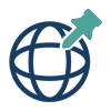 ícone representando atuação da empresa em projetos internacionais